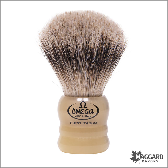 Omega Model 599 Super Badger Travel Shaving Brush, 18mm