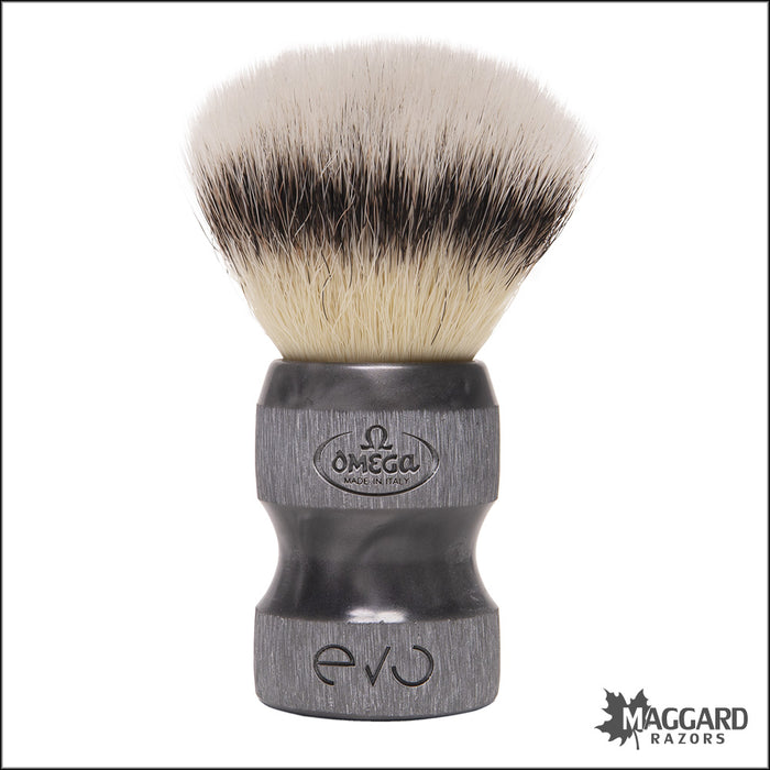 Omega EVO Model E1857 Stone il Duca Resin Handle Synthetic Fiber Shaving Brush, 28mm