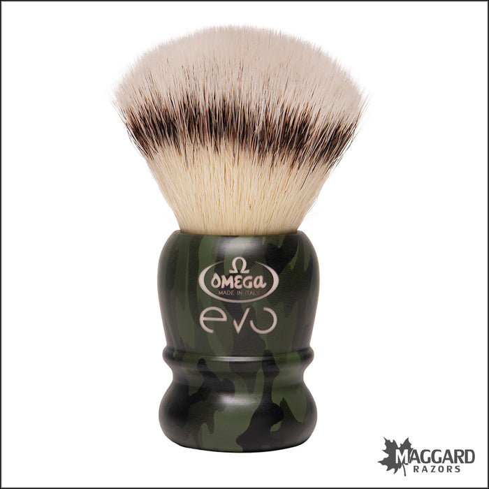 Omega EVO Model E1925 Kamo Resin Handle 2.0 Synthetic Fiber Shaving Brush, 28mm