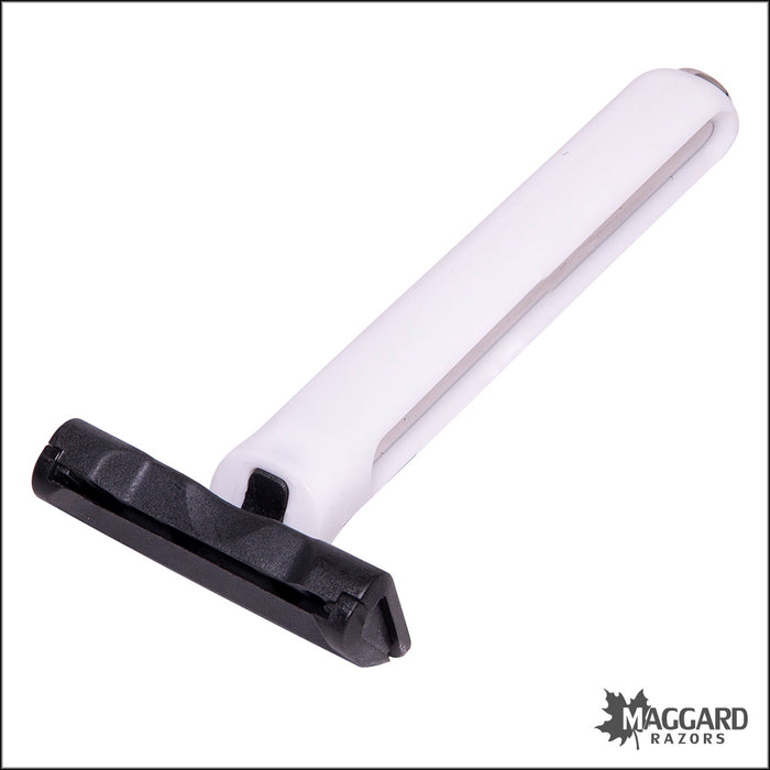 OneBlade Core Pivoting Single Edge Razor, White, with Blades and Stand ...