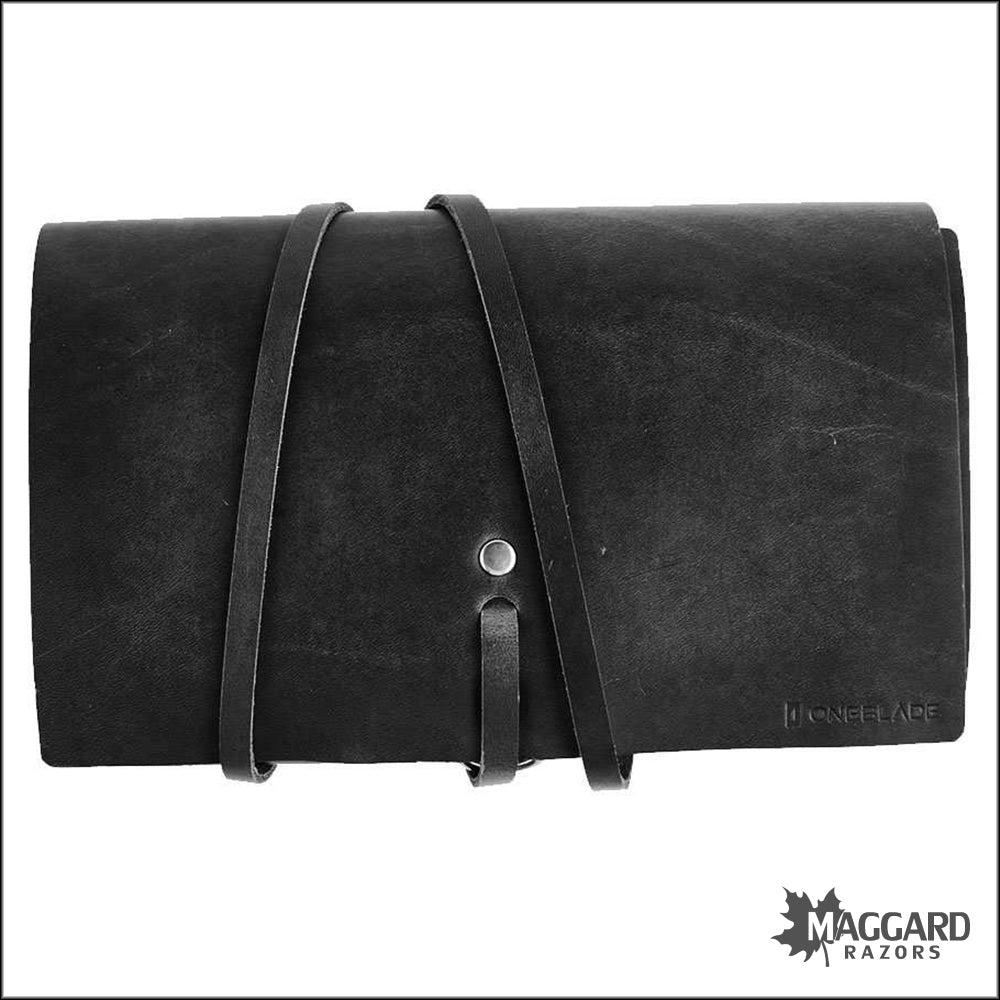 Oneblade Leather Dopp Kit, Black — Maggard Razors