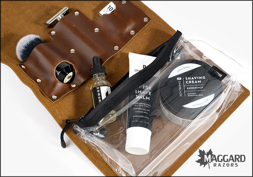 Oneblade Leather Dopp Kit, Black
