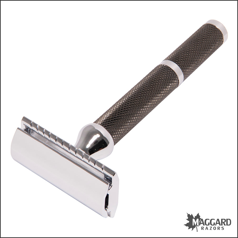 Parker 71R Black and Chrome Handle Heavy Weight Closed Comb DE