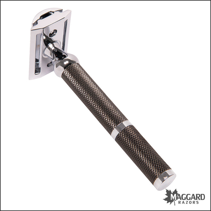 Parker 71R Black and Chrome Handle Heavy Weight Closed Comb DE Safety Razor