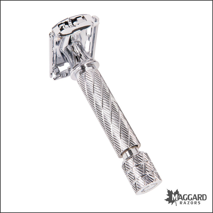 Parker 87R Chrome Handle Butterfly TTO Closed Comb DE Safety Razor