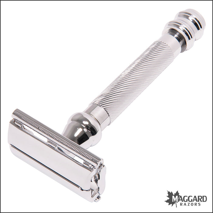 Parker 99R Chrome Handle Butterfly TTO Closed Comb DE Safety Razor