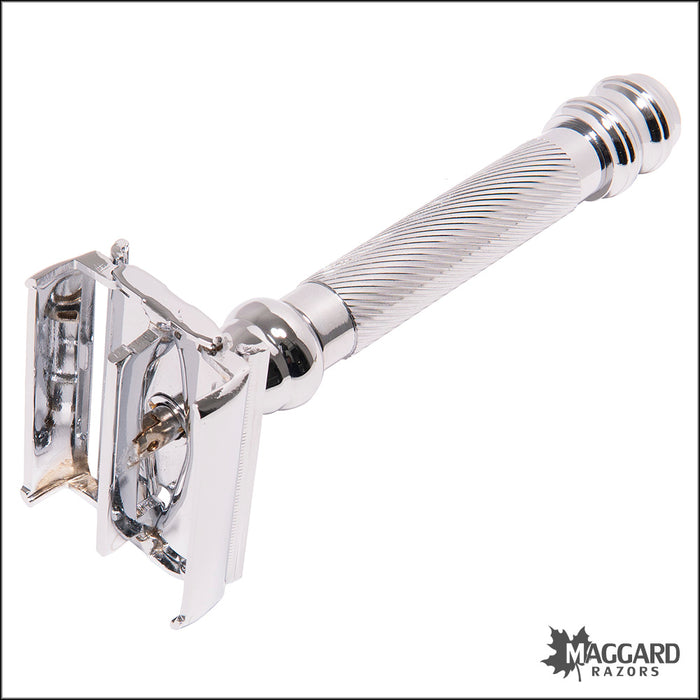 Parker 99R Chrome Handle Butterfly TTO Closed Comb DE Safety Razor