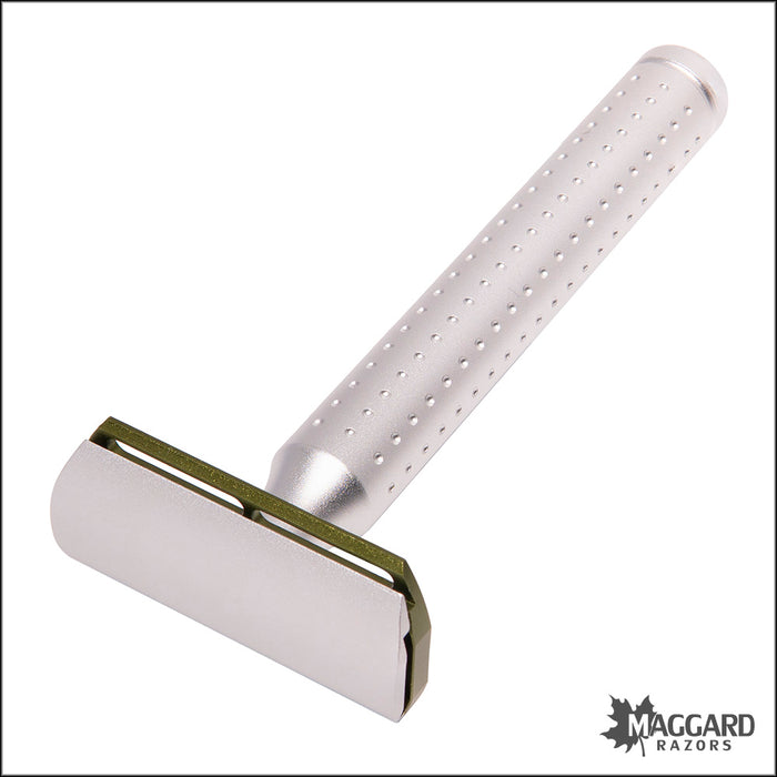 Parker AeroShave-L Machined Aluminum DE Safety Razor, Matte Finish
