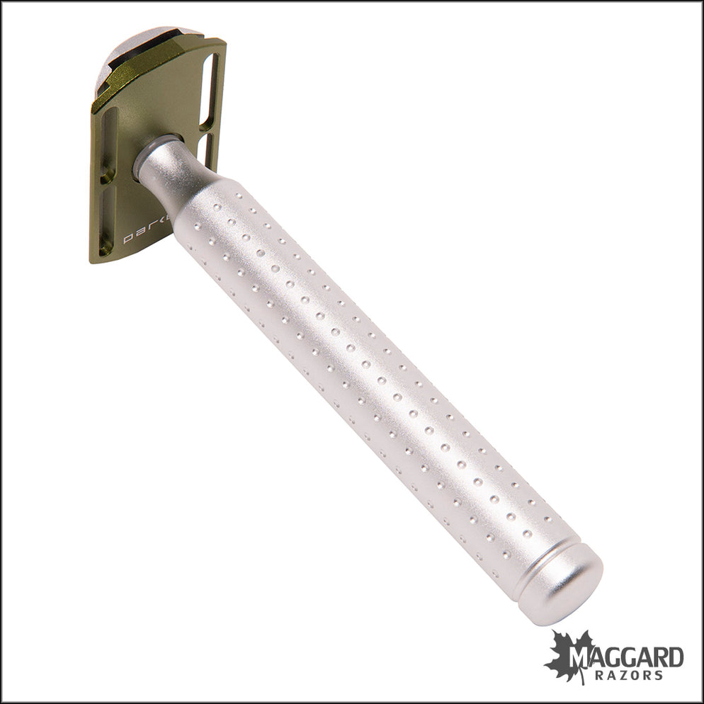 Parker AeroShave-L Machined Aluminum DE Safety Razor, Matte Finish ...