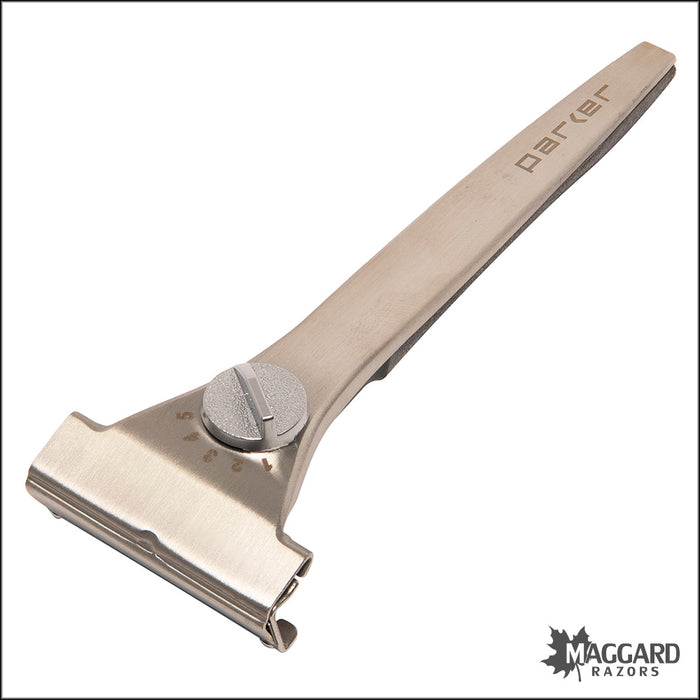 Parker Adjustable Single Edge Injector Razor, Stainless Steel - Version 3