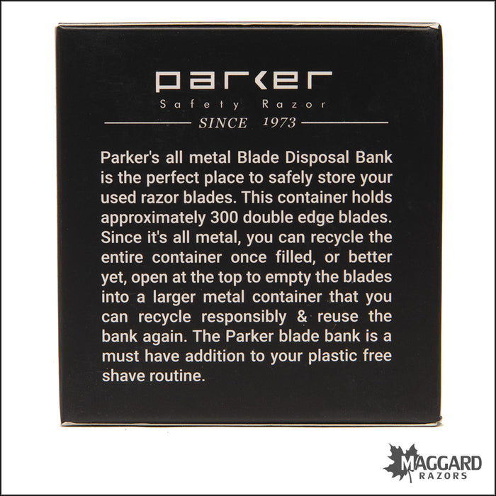 Parker Double Edge Blade Disposal Bank Holds, 300 Blades