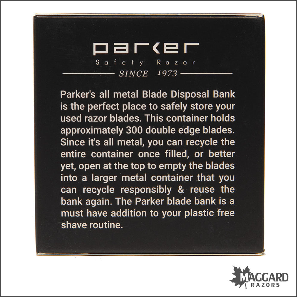 Parker Double Edge Blade Disposal Bank Holds, 300 Blades — Maggard Razors