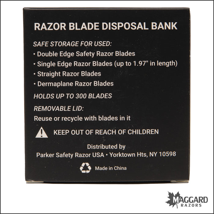 Parker Double Edge Blade Disposal Bank Holds, 300 Blades