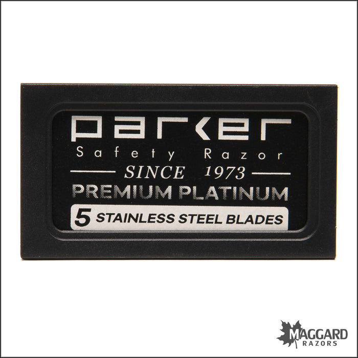 Parker Premium Platinum DE Safety Razor Blades, 5 Blades