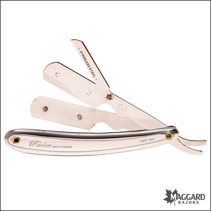 Parker SR1 Stainless Steel Handle Replaceable Blade Shavette Straight Razor