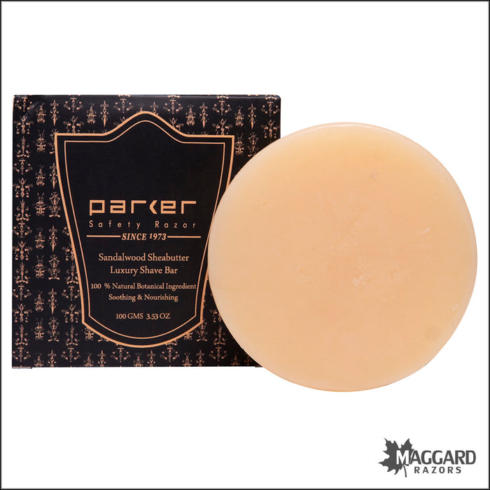 Parker Sandalwood and Shea Butter Shaving Soap Refill Puck, 100g