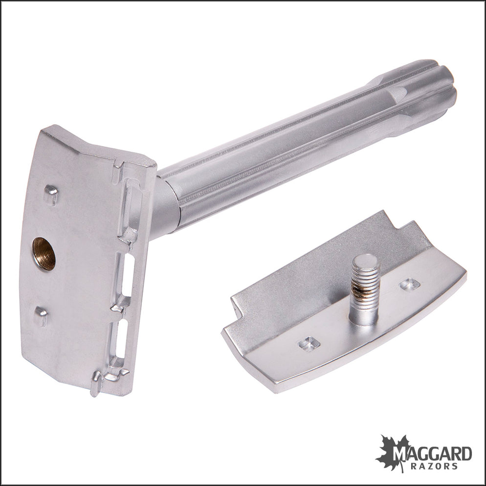 Parker SoloEdge Two Piece Single Edge Safety Razor, Satin Finish ...