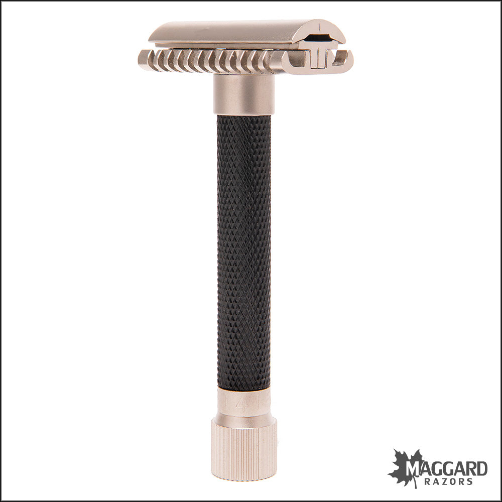 Parker Variant Open Comb Adjustable DE Safety Razor, Graphite