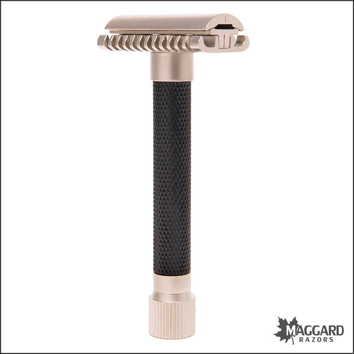 Parker Variant Open Comb Adjustable DE Safety Razor, Graphite