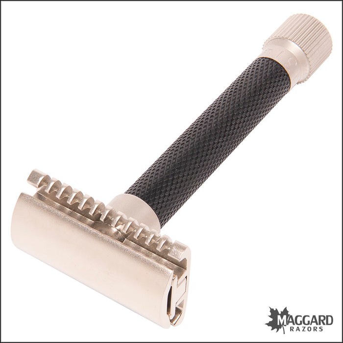 Parker Variant Open Comb Adjustable DE Safety Razor, Graphite