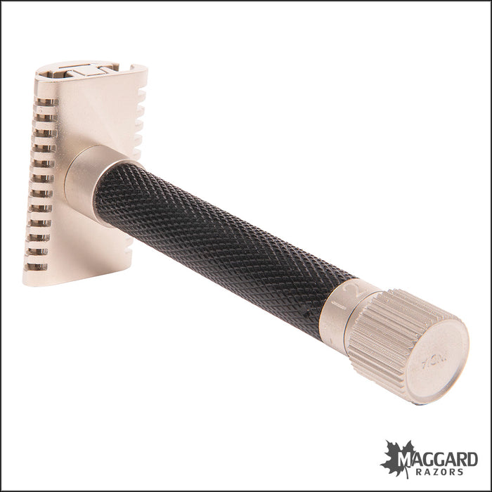 Parker Variant Open Comb Adjustable DE Safety Razor, Graphite