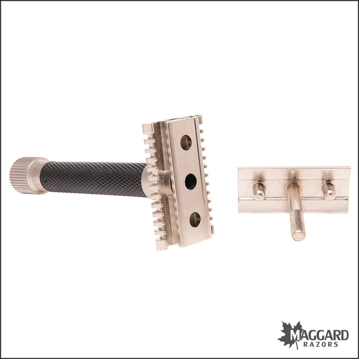 Parker Variant Open Comb Adjustable DE Safety Razor, Graphite