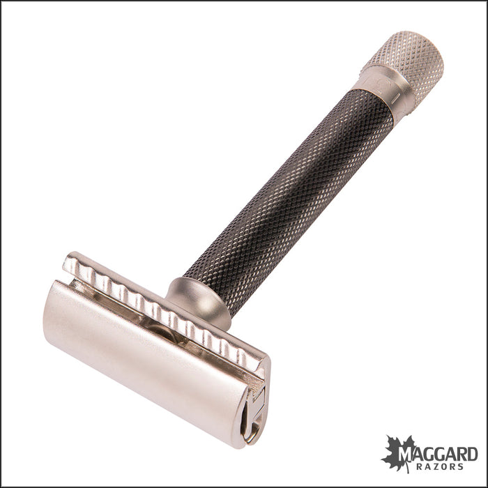 Parker Variant Graphite Gray Handle Adjustable DE Safety Razor
