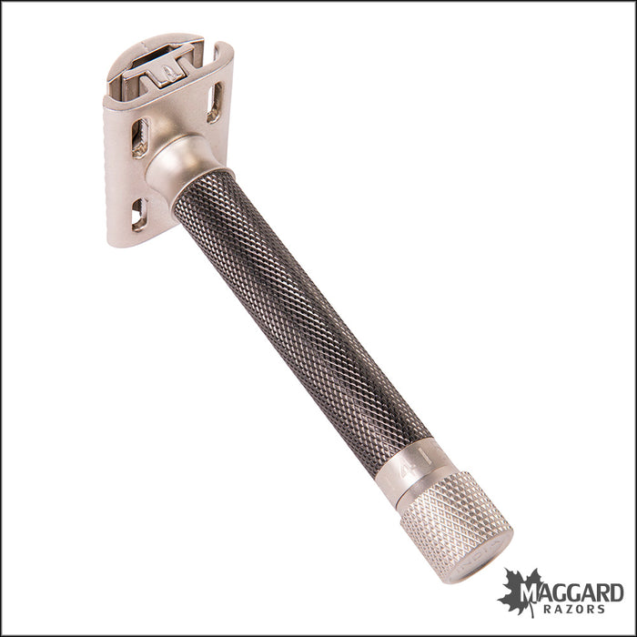 Parker Variant Graphite Gray Handle Adjustable DE Safety Razor