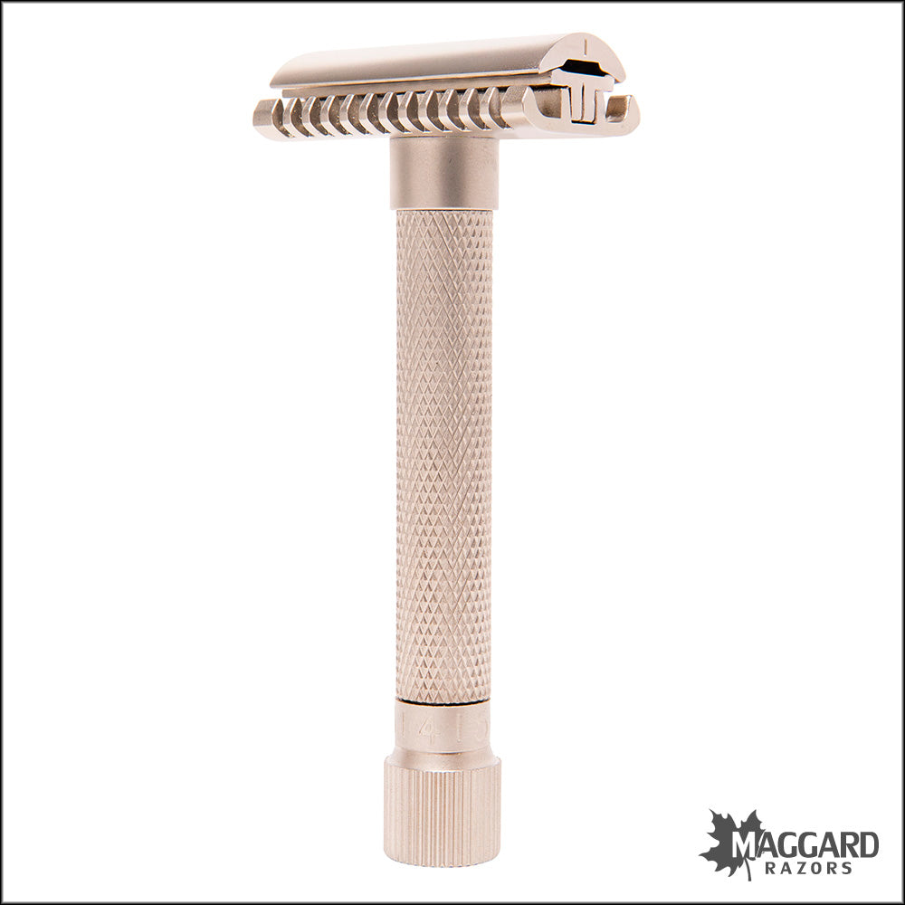 Parker Variant Open Comb Adjustable DE Safety Razor, Satin Chrome