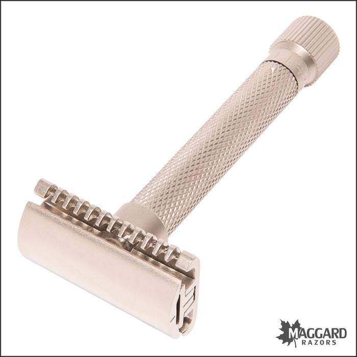 Parker Variant Open Comb Adjustable DE Safety Razor, Satin Chrome