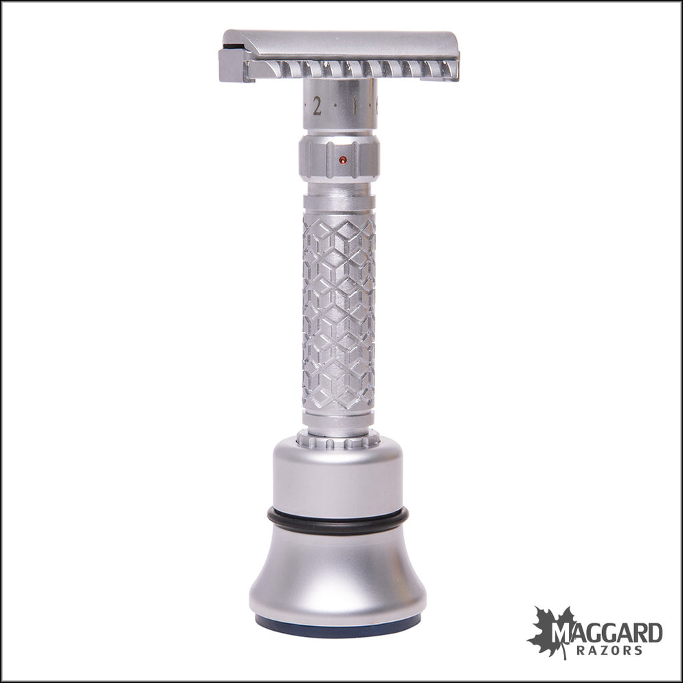 Open Razor Set Pearl Shaving Flexi Adjustable Open Comb Machined DE Safety Razor with ...