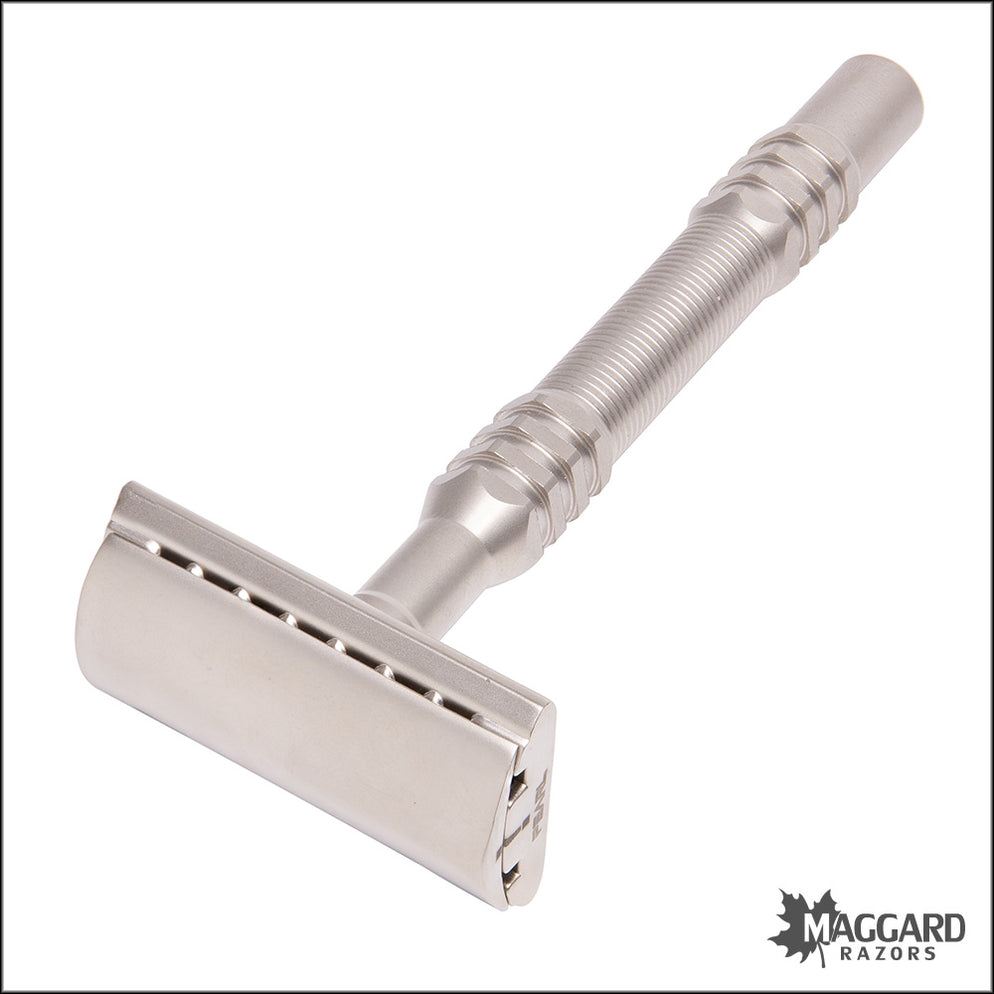 Slanted Safety Razor Pearl Shaving L-65 Semi-Slant DE Safety Razor with SS 316L Handle - Ma ...