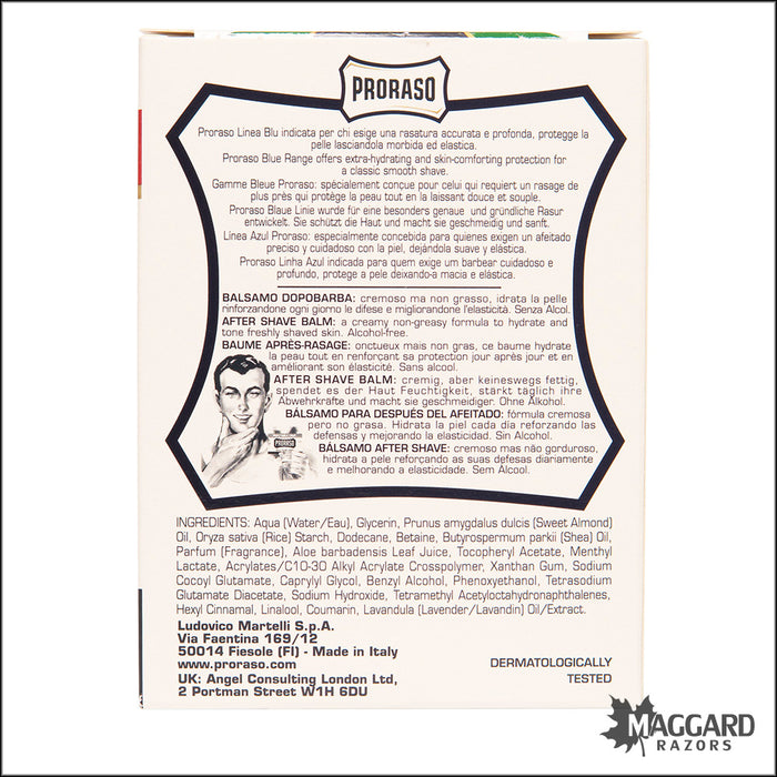 Proraso Aloe and Vitamin E Alcohol Free Aftershave Balm, 100ml