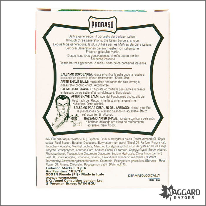 Proraso Eucalyptus Oil and Menthol Aftershave Balm, 100ml