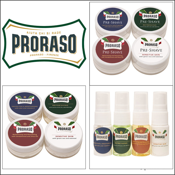 Proraso Shave Cream Soap and Aftershave Samples