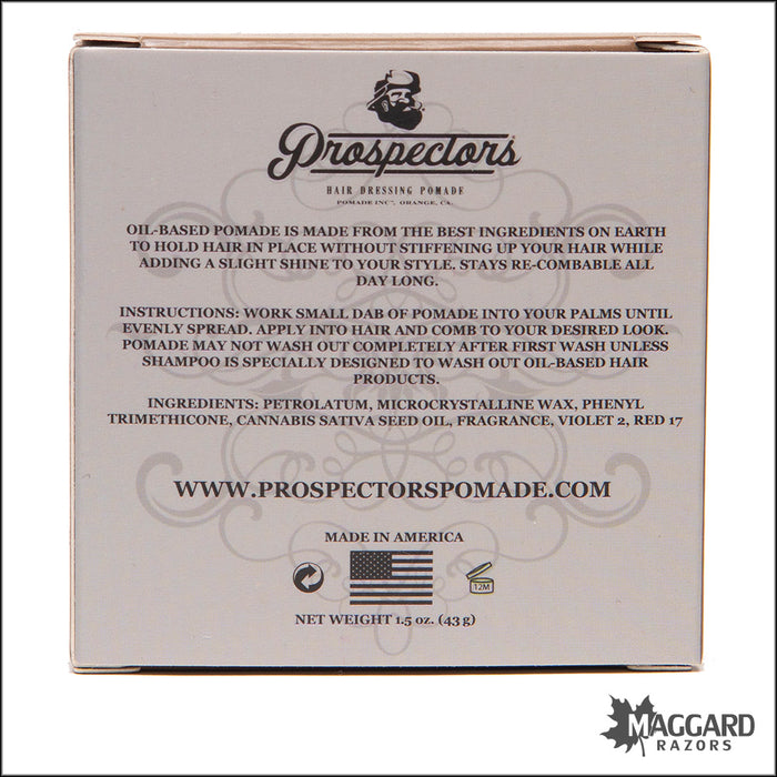 Prospectors Crude Oil Medium Hold Medium Shine Oil Based Hair Pomade, 1.5oz - Travel Size