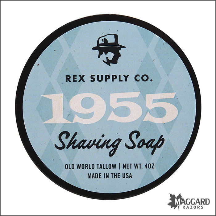 Rex Supply Co. 1955 Old World Tallow Shaving Soap, 4oz