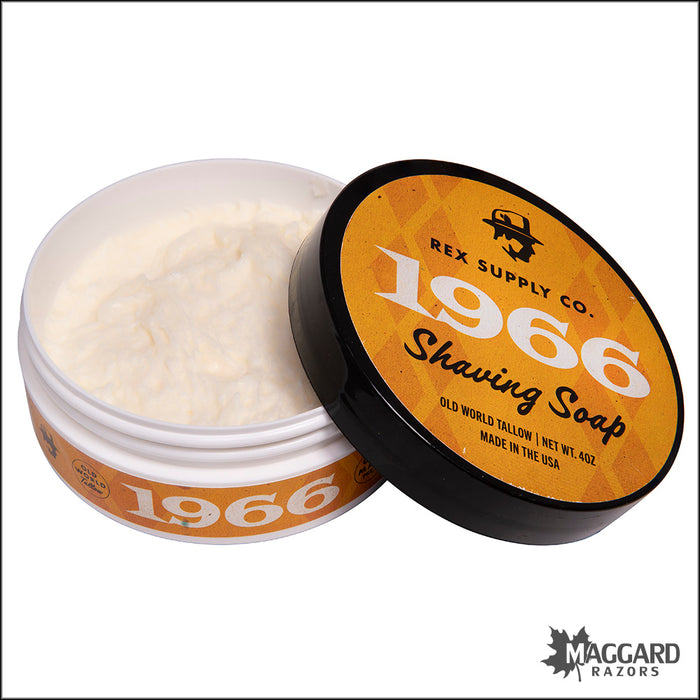 Rex Supply Co. 1966 Old World Tallow Shaving Soap, 4oz