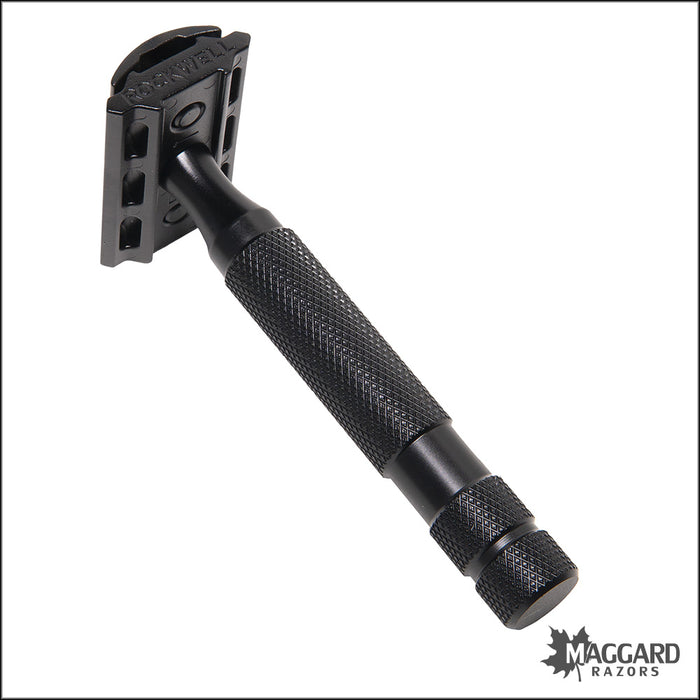 Rockwell Razors 6S Adjustable Stainless Steel DE Safety Razor, Matte Black