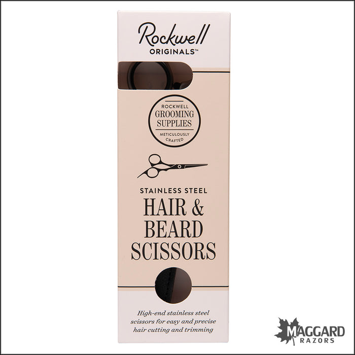 Rockwell Razors Stainless Steel Hair & Beard Scissors with Leather Case