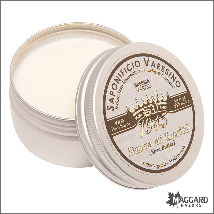 Saponificio Varesino Burro di Karité, Pure Shea Butter Pre-Shave Skin Treatment, 3.5oz