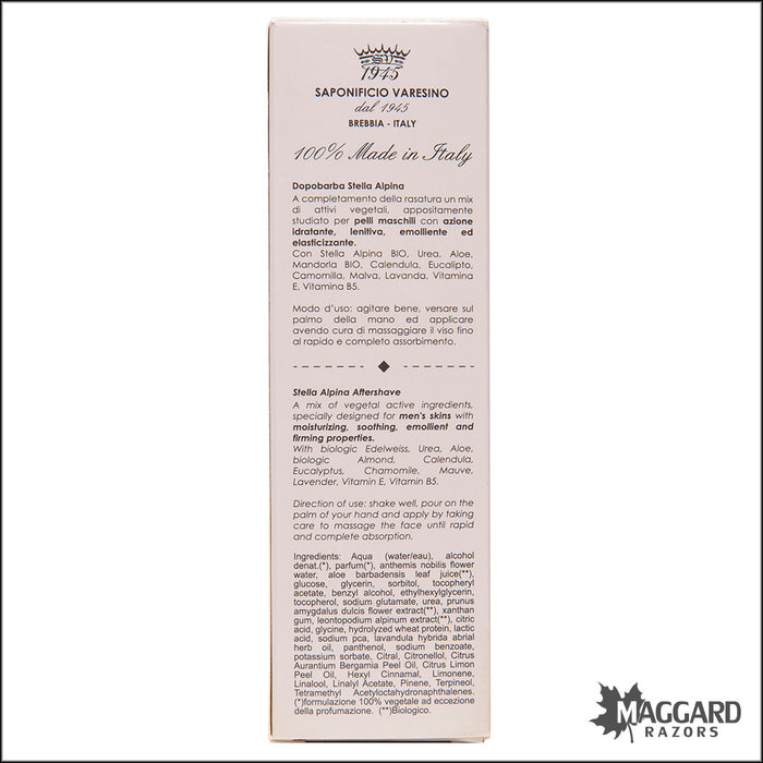 Saponificio Varesino Stella Alpina Aftershave Splash, 100ml