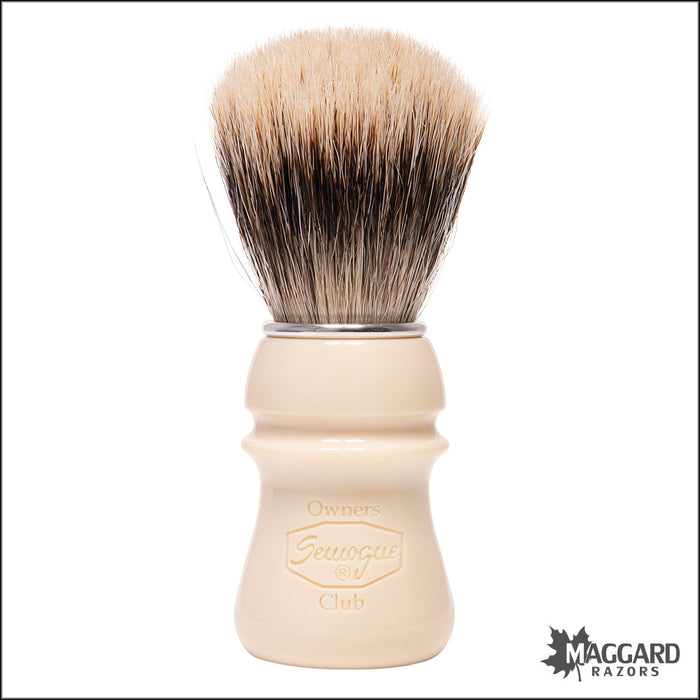 Semogue Owners Club Mixed Badger/Boar Shaving Brush Ivory Handle, 24mm