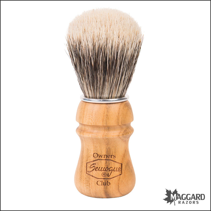 Semogue Owners Club Cherry Wood Handle Mixed Badger/Boar Shaving Brush, 24mm