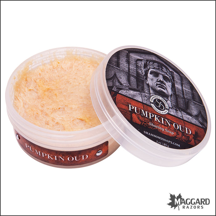 Shannon's Soaps Pumpkin Oud Tallow Shaving Soap, 3oz - Seasonal Release