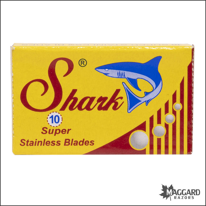 Shark Super Stainless Double Edge Safety Razor Blades, 10 Blades