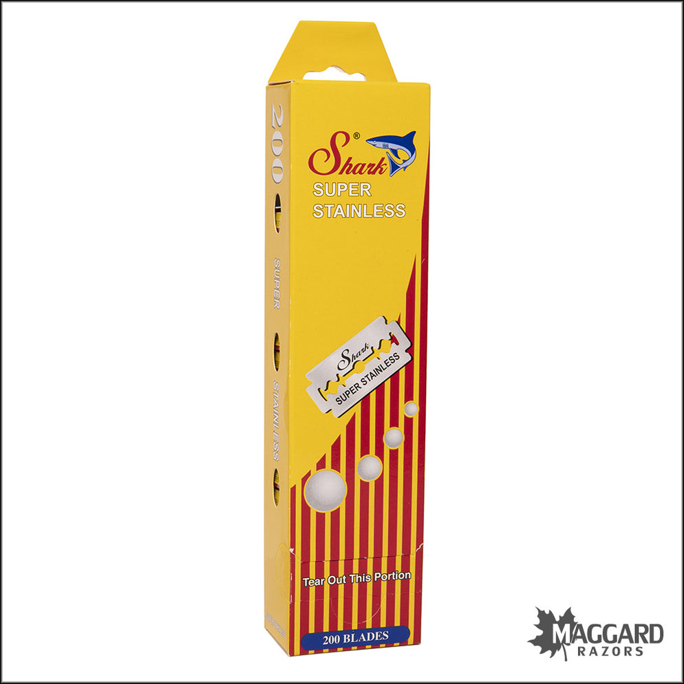 Shark Super Stainless Double Edge Safety Razor Blades, 200 Blades