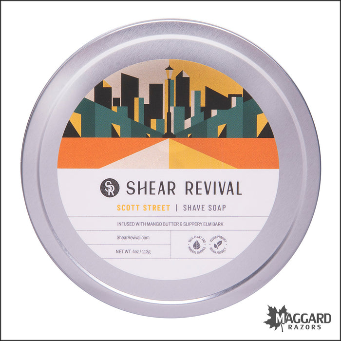 Shear Revival Orange and Oakmoss - Scott Street Shave Soap, 4oz