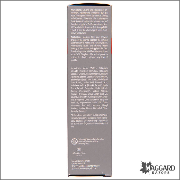 Speick Men Active Shaving Cream Tube, 75ml