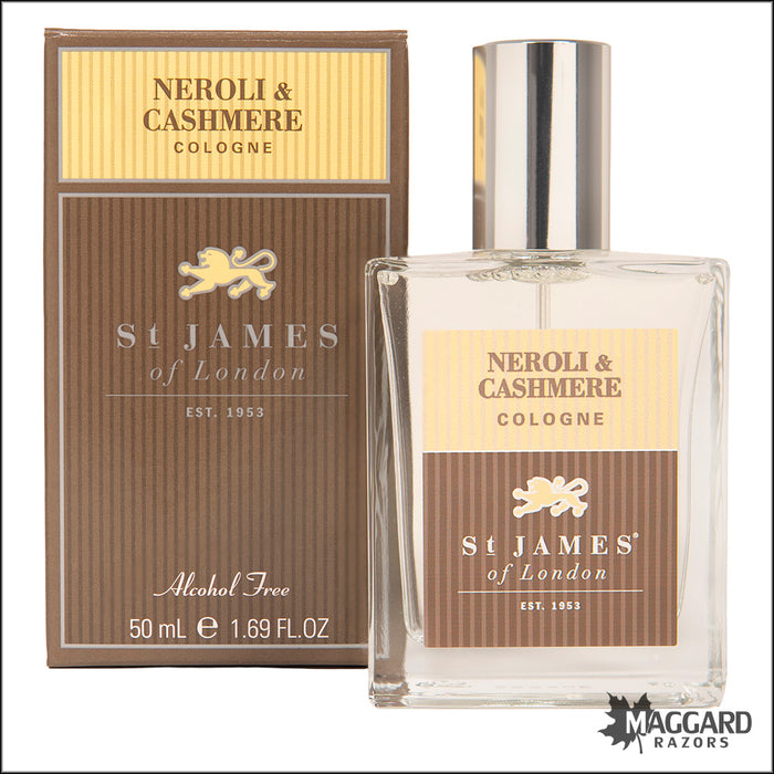 St James of London Neroli and Cashmere Cologne, 50ml - Alcohol Free
